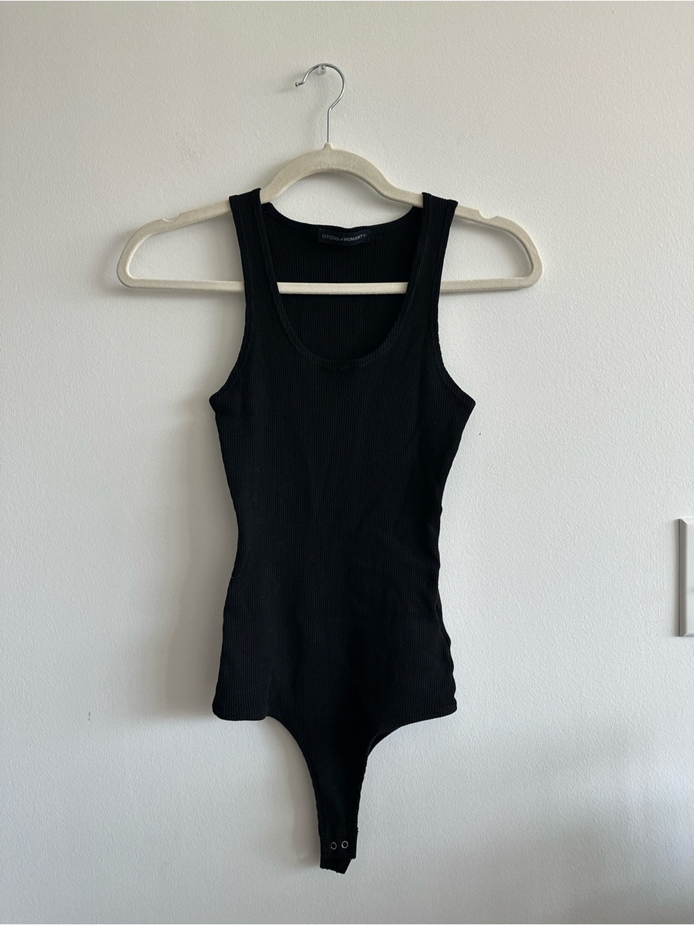 Citizens of Humanity Black Ribbed Tank Bodysuit XS